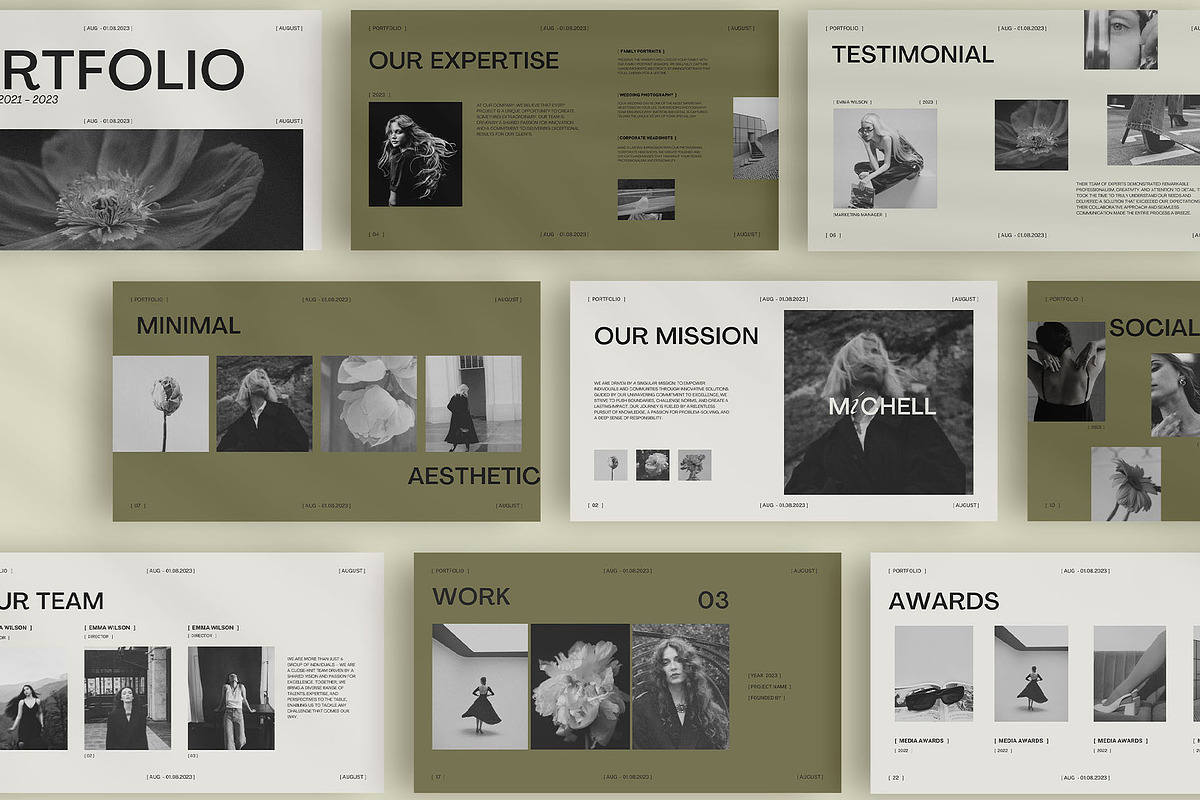 Micelle Portfolio Canva Template, a Marketing Template by Amaré Creative (Photo 10 of 12)