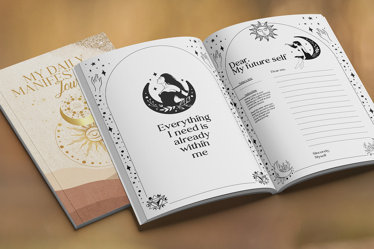 Manifestation Journal Kdp Interior, a Stationery Template by Flurry Art (Photo 2 of 4)