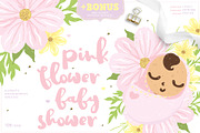 Pink Flower Baby Shower - Summer Set, an Illustration by Euonia Meraki (Thumbnail 1 of 10)