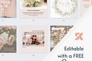 Social Media Templates for Florist, a Social Media Template by SmallMakersContent (Thumbnail 3 of 6)
