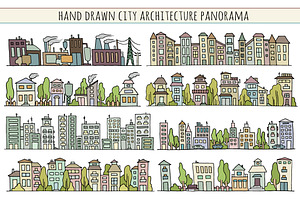 Sketch City Architecture With Houses