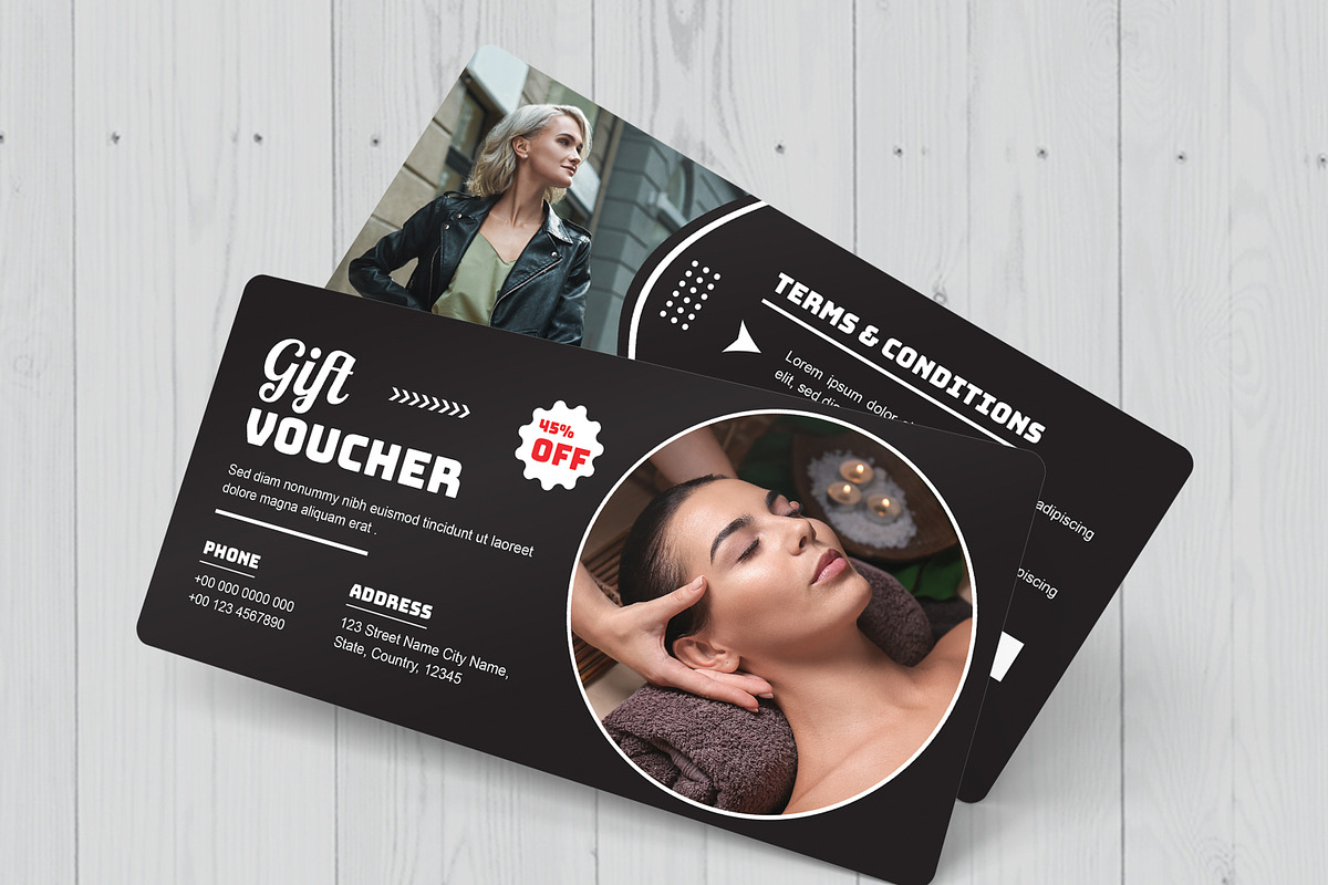 Gift Voucher Design Template, a Stationery Template by MightyDesign (Photo 1 of 6)
