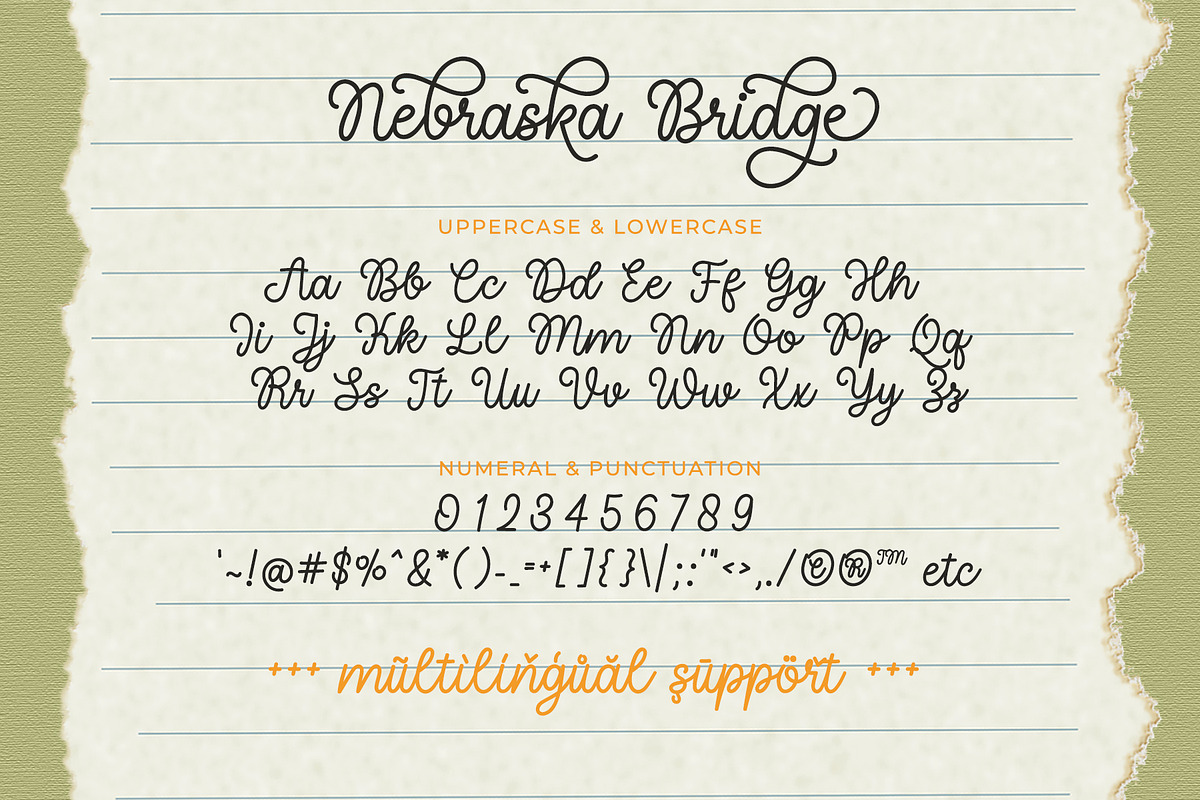 Nebraska Bridge - Monoline Cursive, a Script Font by Airotype (Photo 11 of 13)