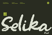CS Selika Pixel, a Script Font by Craft Supply Co. (Thumbnail 1 of 8)