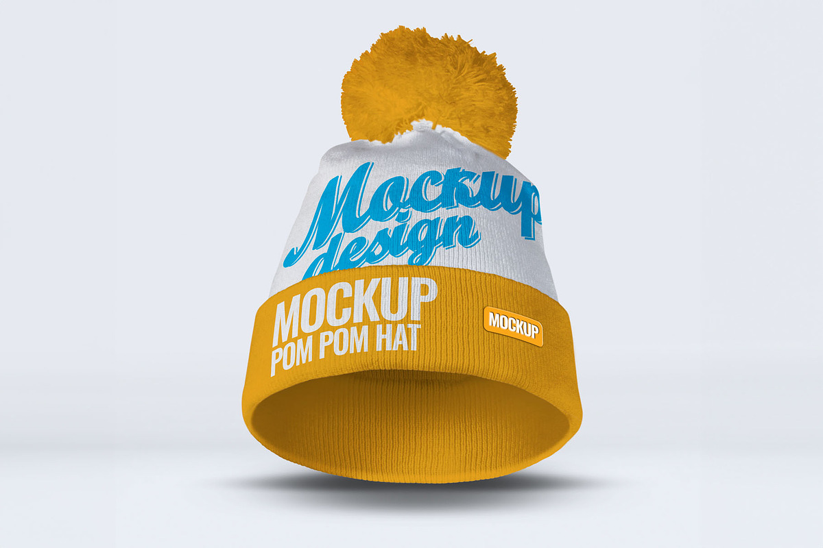 Pom Pom Hat Mock-Up, a Hat Mockup by Xtrahive
