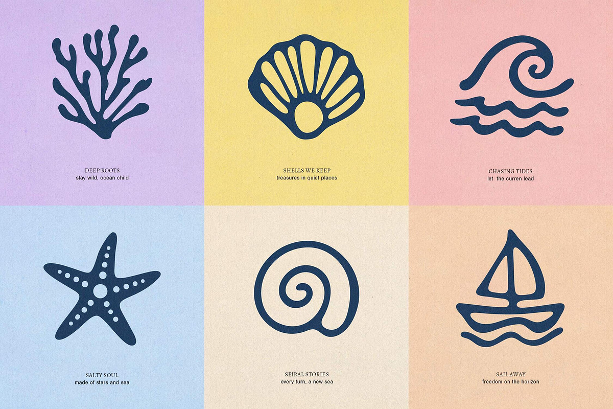 Sea Shapes — 54 Vector Elements, an Object Graphic by Design Squad (Photo 4 of 5)