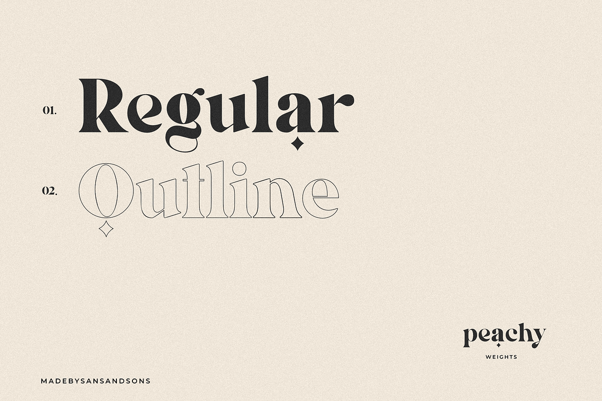Peach - Modern Chic Serif, a Serif Font by Sans & Sons (Photo 6 of 9)