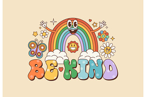 Be Kind, Groovy Hippie Quote