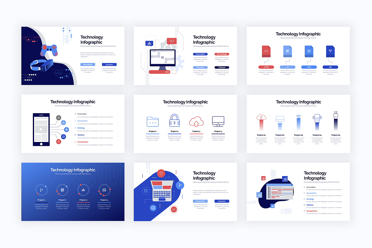 Tech Google Slides Infographics, a Presentation Template by Slidesmash