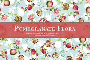 Pomegranate Flora Prints & Patterns