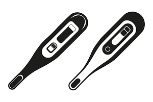 Two digital thermometers Vectors, an Object Graphic by Billah Hub