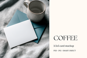 Neutral Gray 3.5x5 RSVP Card Mockup, a Product Mockup by Serenefeeling
