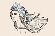 Fashionable portrait beautiful girl, a Person Illustration by Good Studio (Thumbnail 2 of 5)