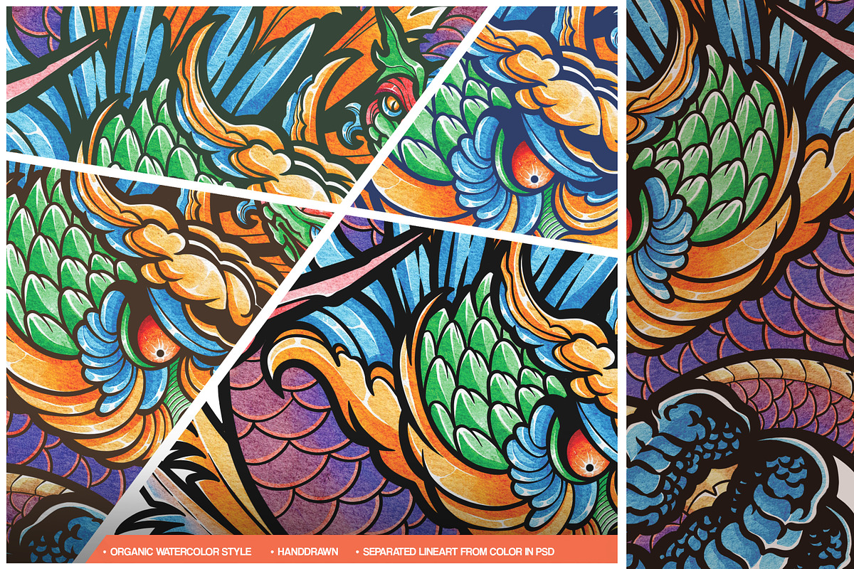 Watercolor Heroes & Demon Part 02, an Illustration by NStudio (Photo 6 of 6)