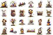 Whimsical Pastel Easter Clipart, an Illustration by designcity5 (Thumbnail 2 of 5)