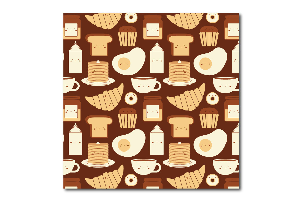 Happy Breakfast Seamless Pattern, a Pattern Graphic by K McCormack Designs (Photo 2 of 5)