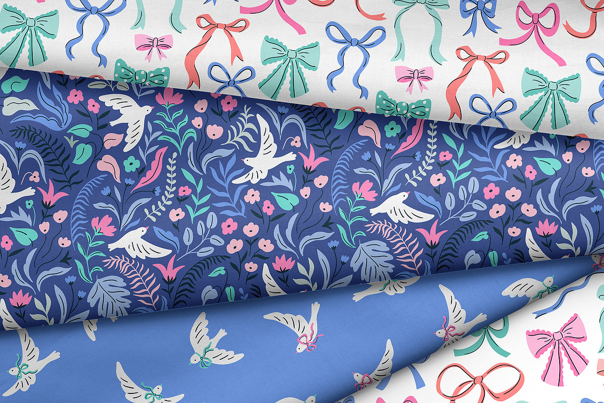 Preppy bird seamless patterns, a Pattern Graphic by Alenkakarabanova (Photo 3 of 5)