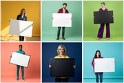 People Holding Blank Ad Boards, a Person Photo by Palleon (Thumbnail 6 of 6)