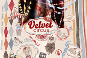 Whimsical Watercolor Circus clipart, a Decorative Illustration by 60secondsArt (Thumbnail 1 of 10)