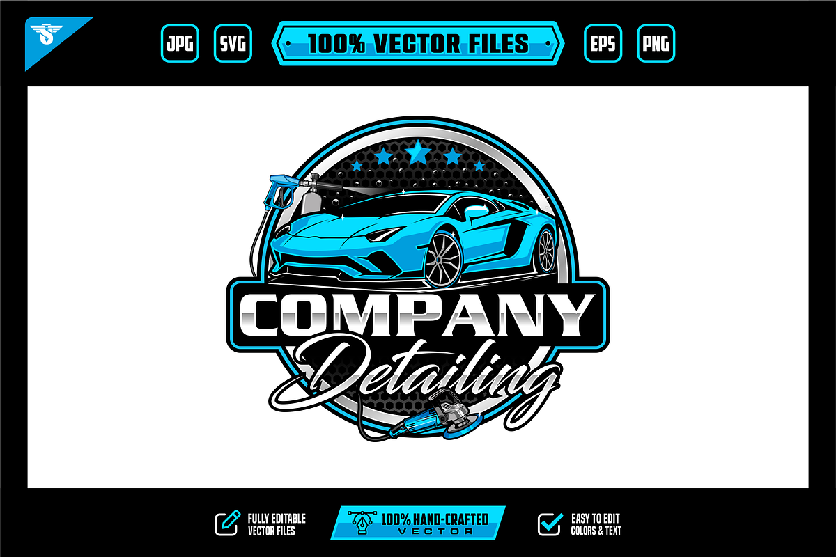 Car Wash Detailing Logo, a Branding & Logo Template by slLametDesigns (Photo 1 of 6)
