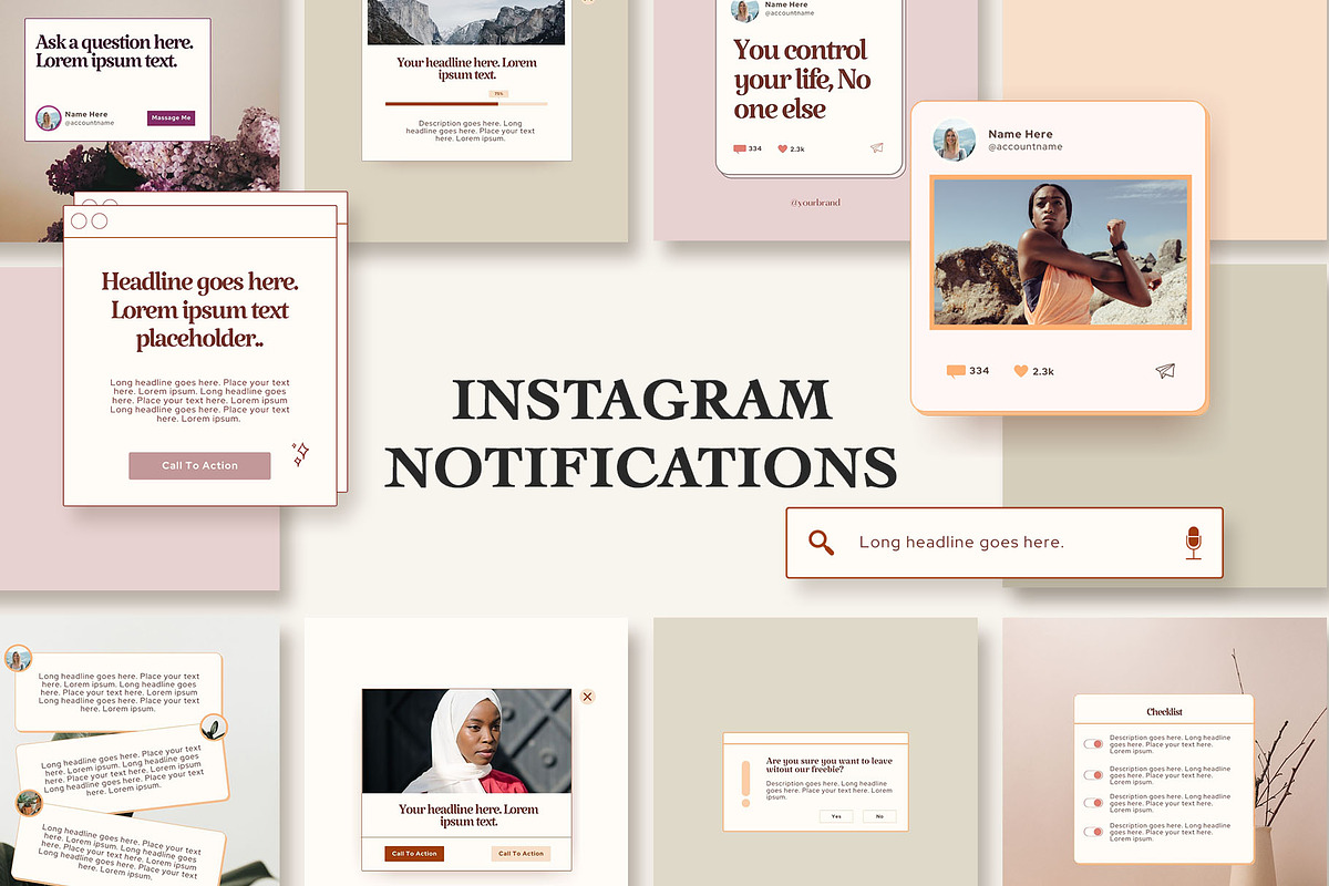 Instagram Notification Quotes, a Social Media Template by Kseniia_Design (Photo 1 of 11)