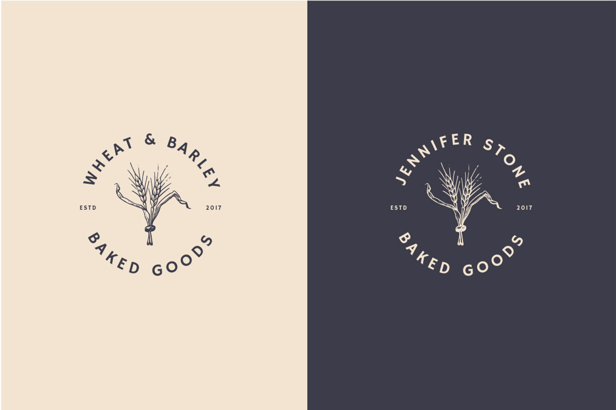 6 Vintage Hand Drawn Bakery Logos, a Branding & Logo Template by GudBrand Studio (Photo 2 of 8)