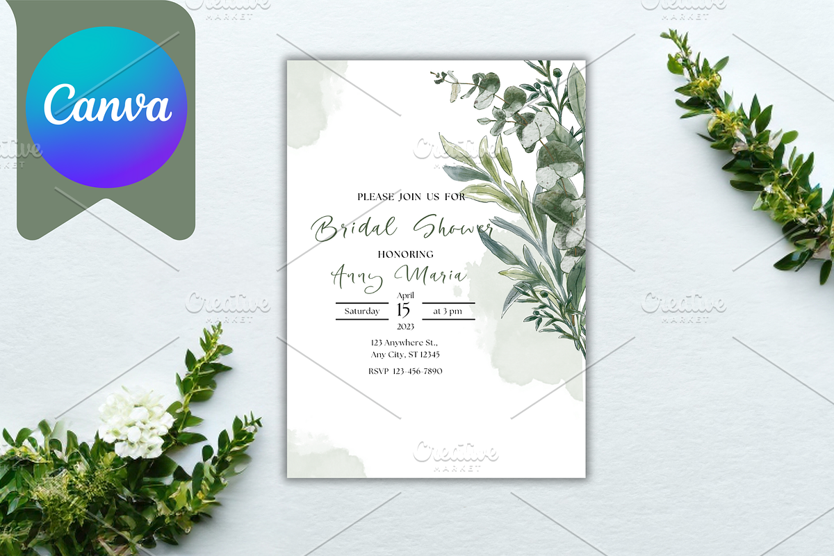 Bridal Shower Invitation!, a Print Template by TheSimplySereneShop (Photo 4 of 5)