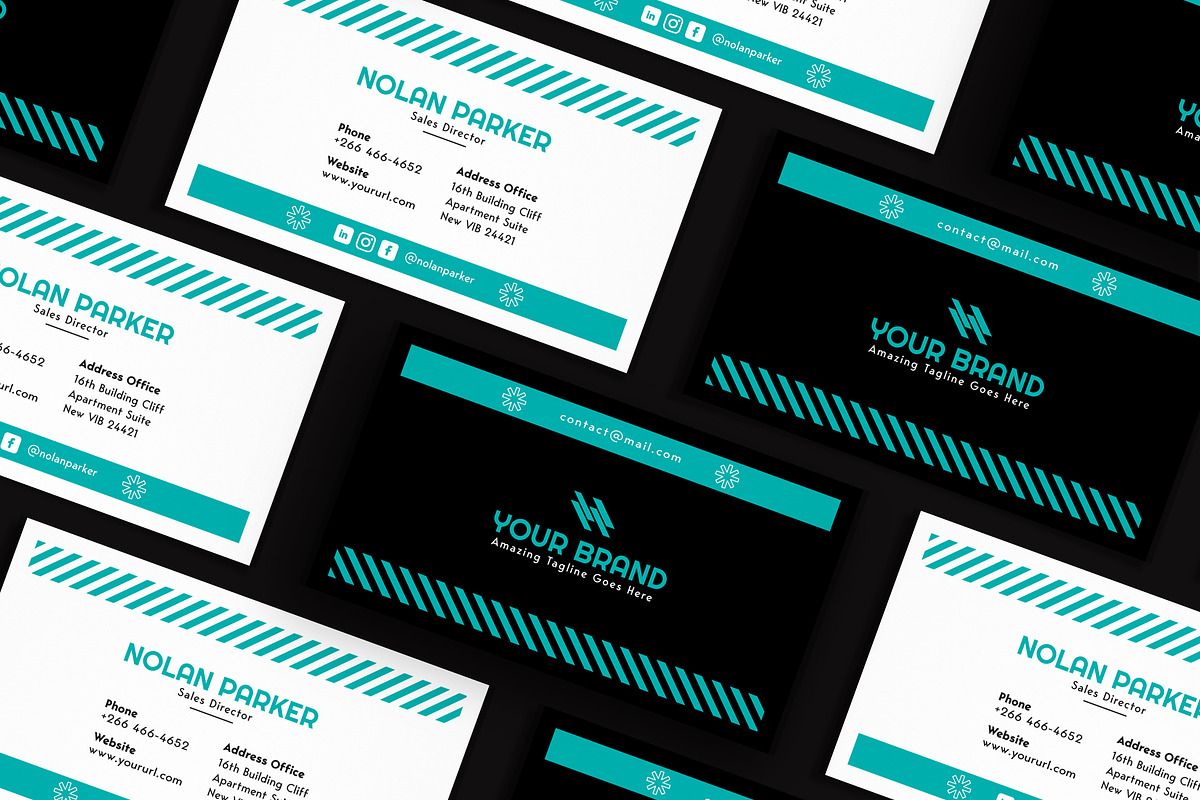 Modern Business Card, a Card Template by iDoodle Studio