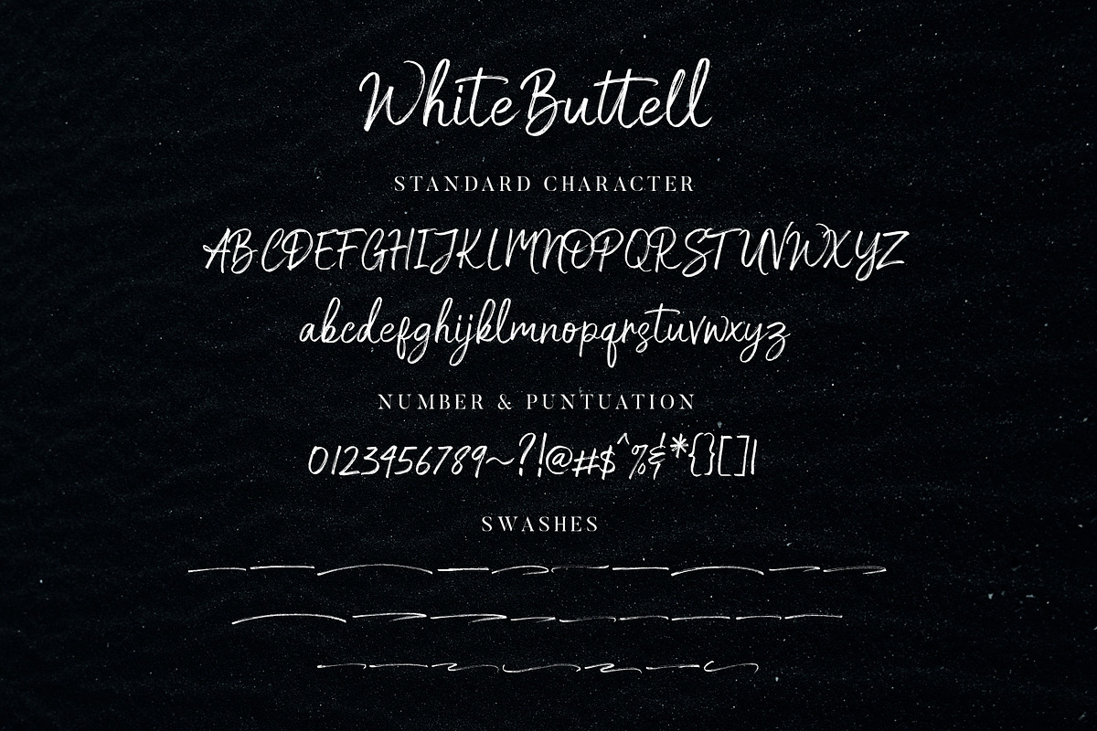 White Buttell Brush Font, a Script Font by trustha (Photo 10 of 10)