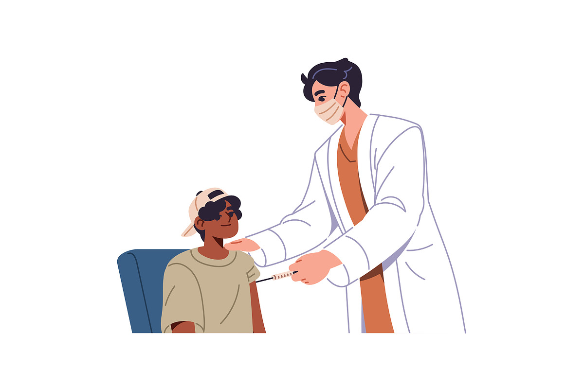 Vaccination of people set, a Healthcare Illustration by PaperTrident (Photo 7 of 8)