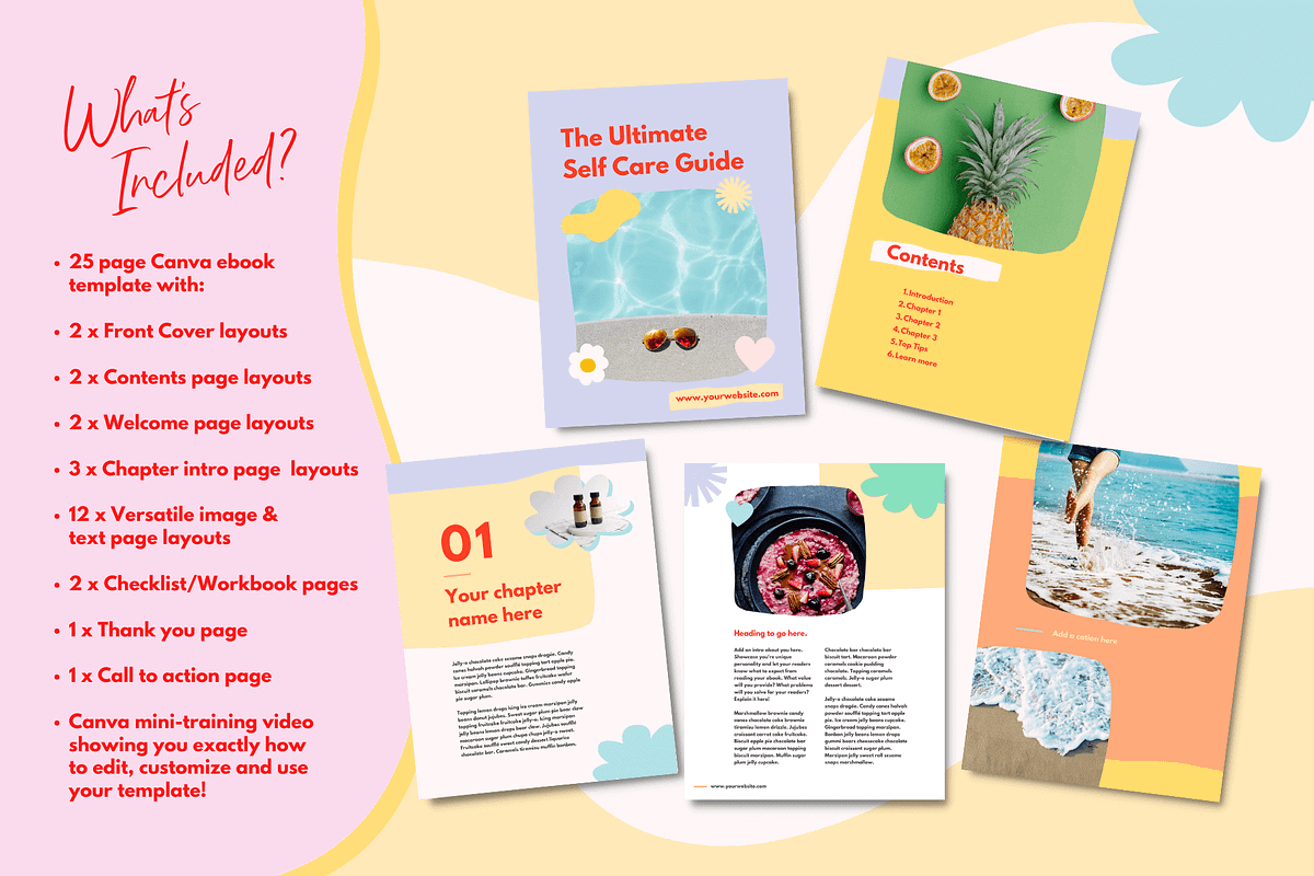 Colorful Canva Ebook Template, a Brochure Template by Kurly Creative (Photo 2 of 12)