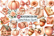 Peach Colored Autumn Clipart, an Illustration by Rose Art (Thumbnail 1 of 8)