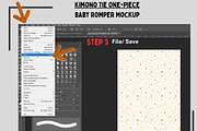 Baby Romper -Kimono one Tie Mockup, a Hoody Mockup by Nora Gad (Thumbnail 4 of 15)