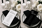 Black & White Wedding Menu Mockup, an Advertising Mockup by Serenefeeling (Thumbnail 2 of 6)