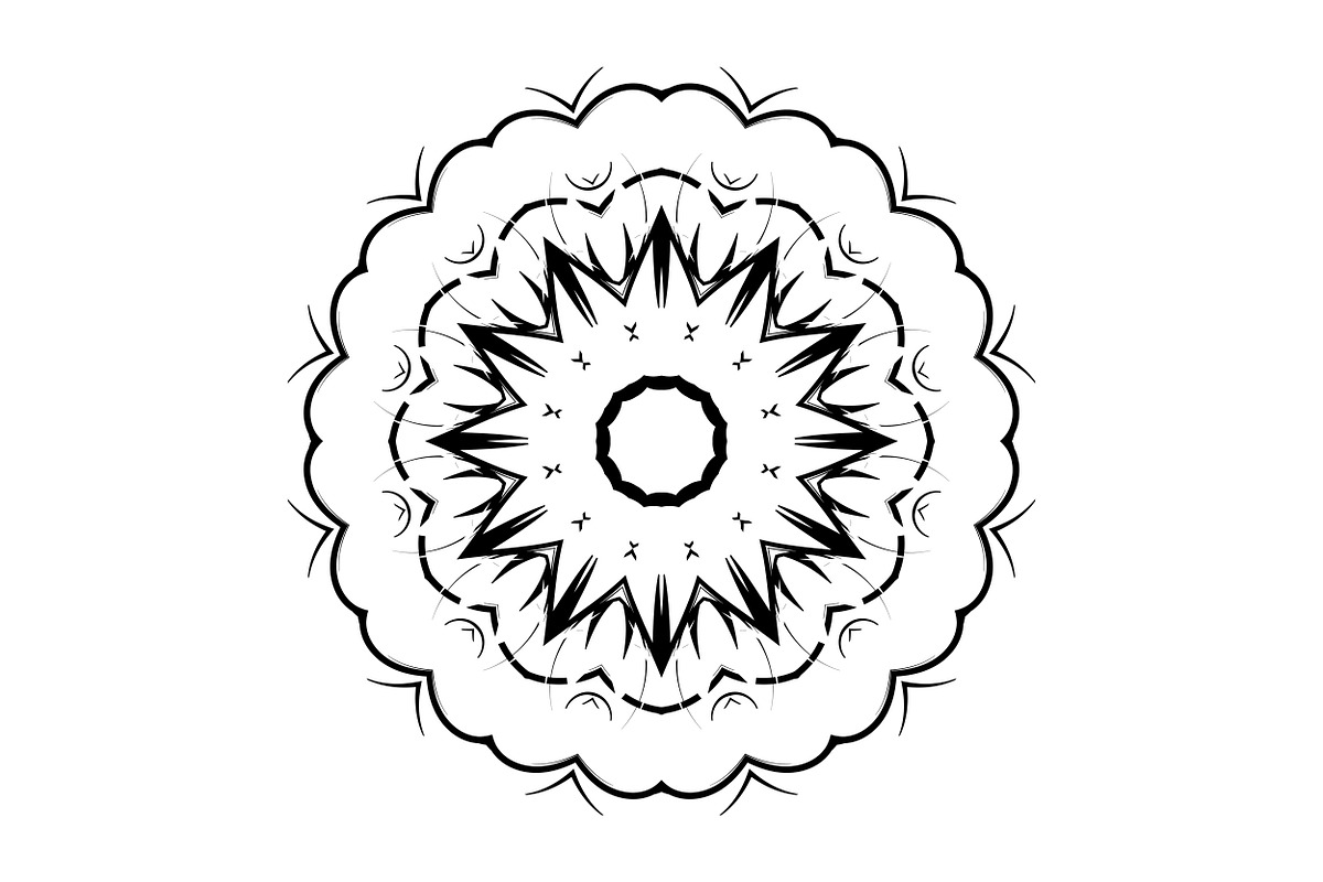 Ornamental Black White Mandala Pack, a Decorative Illustration by NJ Himel (Photo 49 of 103)