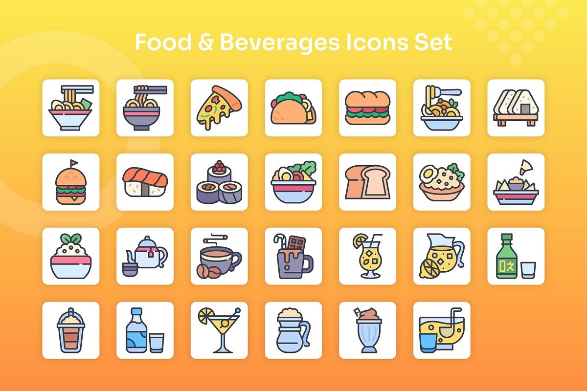 Food & Beverages Icons - Filled Line, an Icon by Kmg Design (Photo 2 of 2)