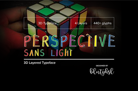 Perspective Sans Light, a Sans Serif Font by BULENT YUKSEL