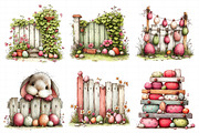 Whimsical Easter Eggs Fence Clipart, an Illustration by Daily.Designs (Thumbnail 3 of 7)