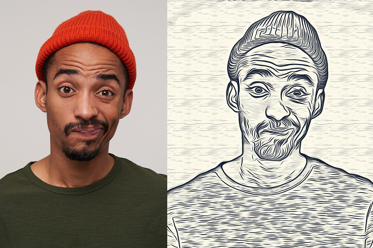 Line Art Oil Painting Effect, an Action Add-On by DesignCave (Photo 5 of 5)
