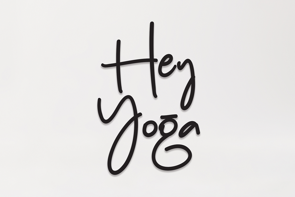 Hey Yoga | Script Font, a Script Font by Scratchones (Photo 1 of 8)