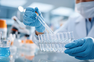 Scientist using pipette in laboratory, a Health & Medical Photo by AlyaAnd