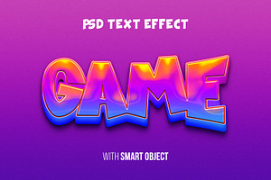 Game Display Template Text Effect