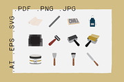 Printmaking Vector Graphic Pack, an Icon by mellodesignco (Thumbnail 4 of 4)