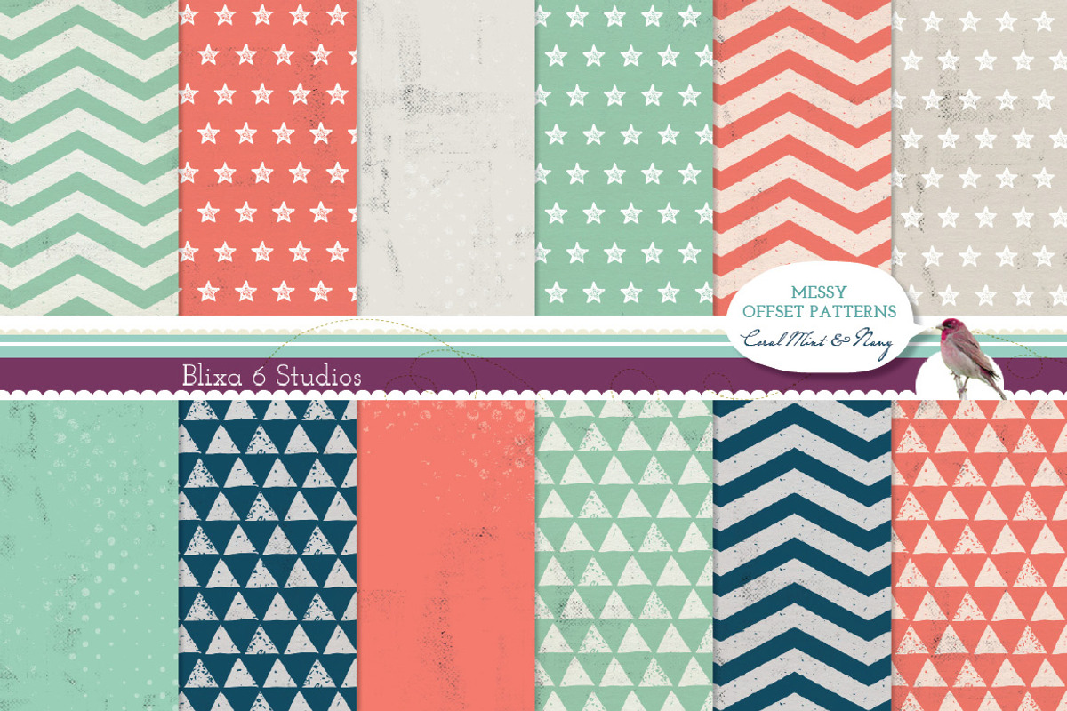48 Messy Halftone Digital Patterns preview 4