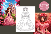 Princess Coloring Pages for Kids, a Brochure Template by LA Design (Thumbnail 5 of 10)