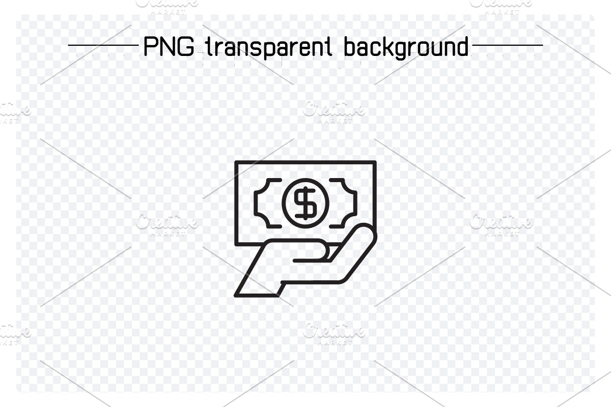 Dollar Money Line Icons Set, an Outline Icon by Designfour (Photo 3 of 7)