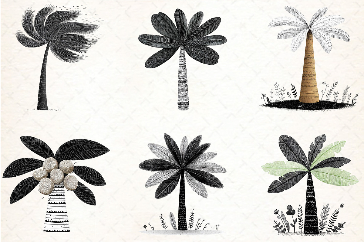 Watercolor Tropical Palm Trees, an Illustration by DreamCafeArt (Photo 6 of 8)