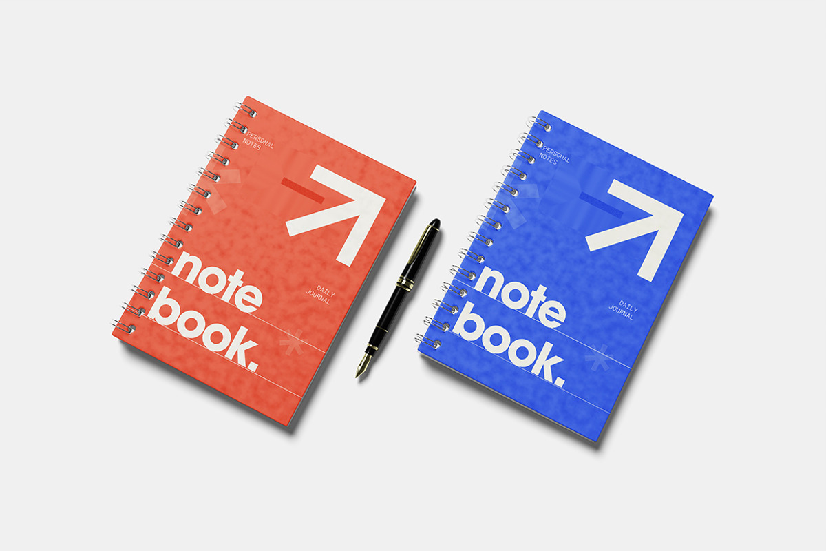 Modern Notebook Mockup For Branding, a Books & Magazine Mockup by bimockup (Photo 2 of 6)