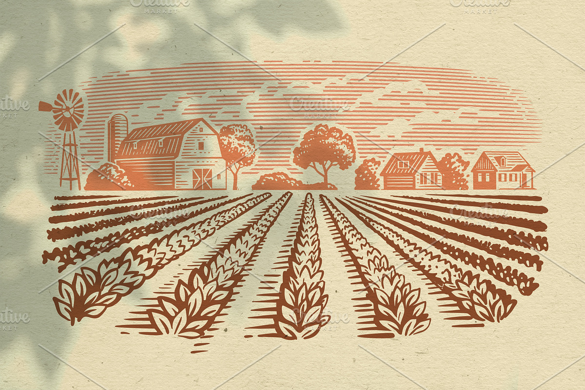 Vintage village vector. Vol2., an Animal Illustration by bioraven (Photo 7 of 18)