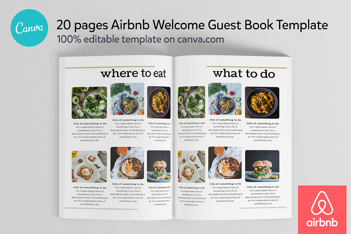 Airbnb Guest Book Canva template, a Templates & Theme by DeLaGranSiete (Photo 7 of 10)